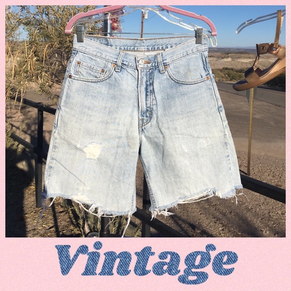 Levi's Pants - Vintage Boho Levi's 550 Whitewashed Cut-Offs